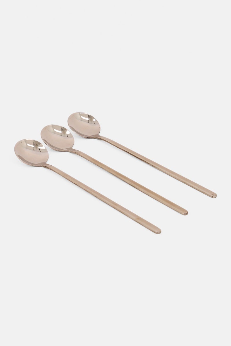 YOTO 3 Pcs Stainless Steel Dessert Spoons, Silver - Image 2
