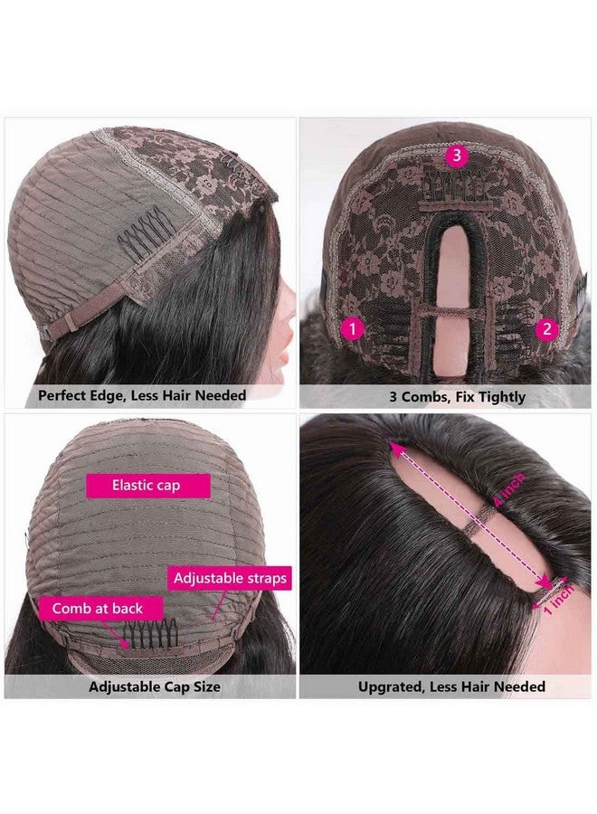 بيوتي فوريفر باروكة شعر بشري من Beauty Forever Kinky Straight U Part مع شعر مستعار صغير 4 × 1 بوصة، باروكة شعر بشري مستقيم إيطالي من Yaki 8A للنساء بدون غراء، كثافة 150%، لون طبيعي 20 بوصة - Image 5