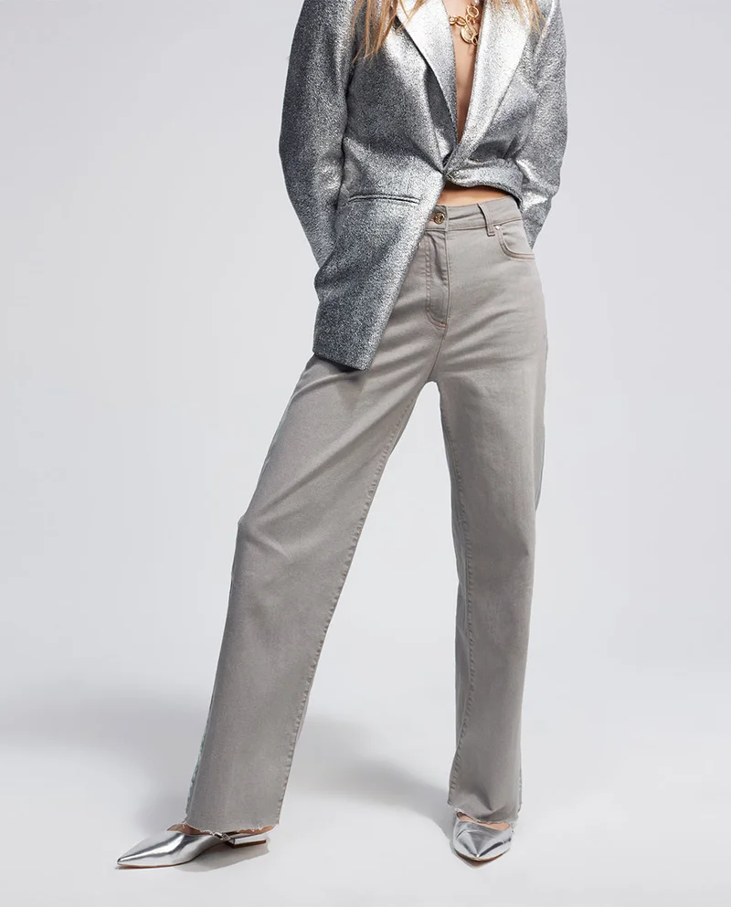 Lola Casademunt Trousers with laminated detail