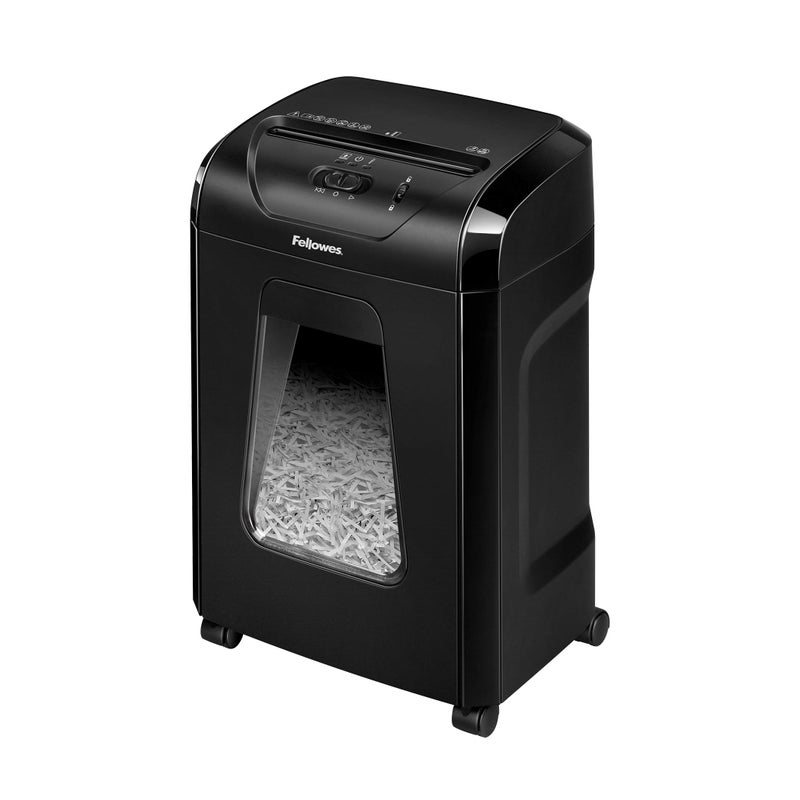 Fellowes Powershred 12 Sheet Cross-Cut Paper Home Office Paper Shredder, 19.50" H x 9.69" W x 13.44" D - Image 1