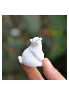 Excefore Mini Polar Bear Realistic Animals Figures Animals Miniature Resin Mini Polar Bear Figurine Fairy Cake Toppers Party Birthday Gifts Garden Micro Landscape Decoration, 20 Pcs  - Image 3