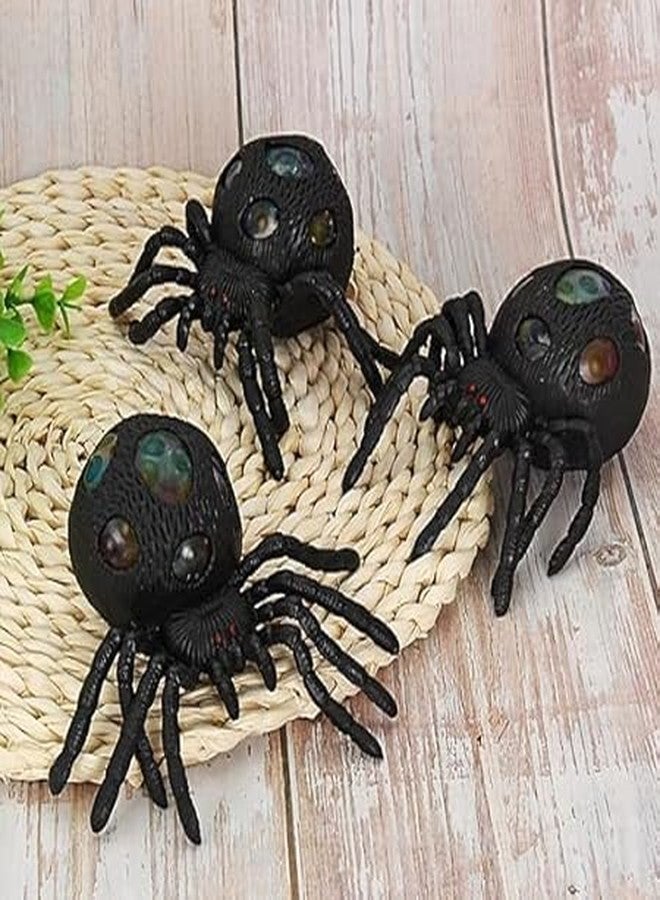 إيكان مجموعة إيكان من قطعتين من العنكبوت الواقعي القابل للضغط للأطفال والكبار | لعبة ضغط يدوية | هدية تذكارية، عبوة واحدة (متعددة الألوان) - Image 2