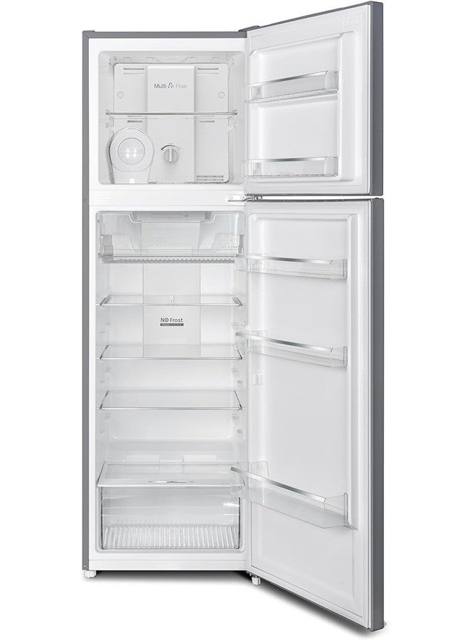 WESTPOINT 350 Liters Double Door No Frost, Top Mounted with Fresh Zone Compartment, Egg Rack, Twister for Ice Cube, Built in Condenser, One Year Warranty 320 L WNN-3523ERI Silver - Image 2