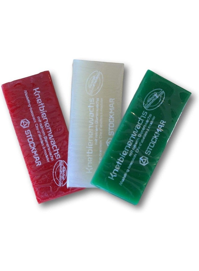 Stockmar Bundle Modeling Beeswax 3 Piece Assortment (Red Green Ivory) - Image 2