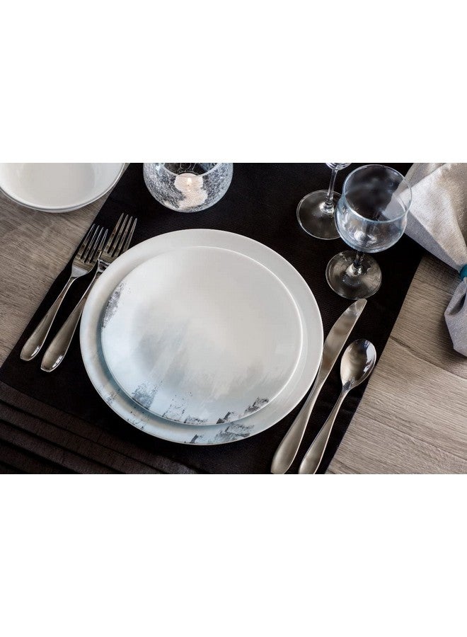 Corelle طقم عشاء كوريل ترانكويل ريفلكشن المقاوم للكسر والتشقق 12 قطعة، خدمة لـ 4 أشخاص، أزرق/رمادي، 27.94 × 12.38 × 26.67 سم - Image 5