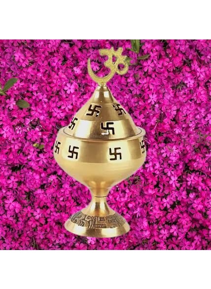 DXYZ DXYZ Brass Round Goblet Akhand Diya for Puja Festive Gifts for Diwali Navratri Durgapuja 