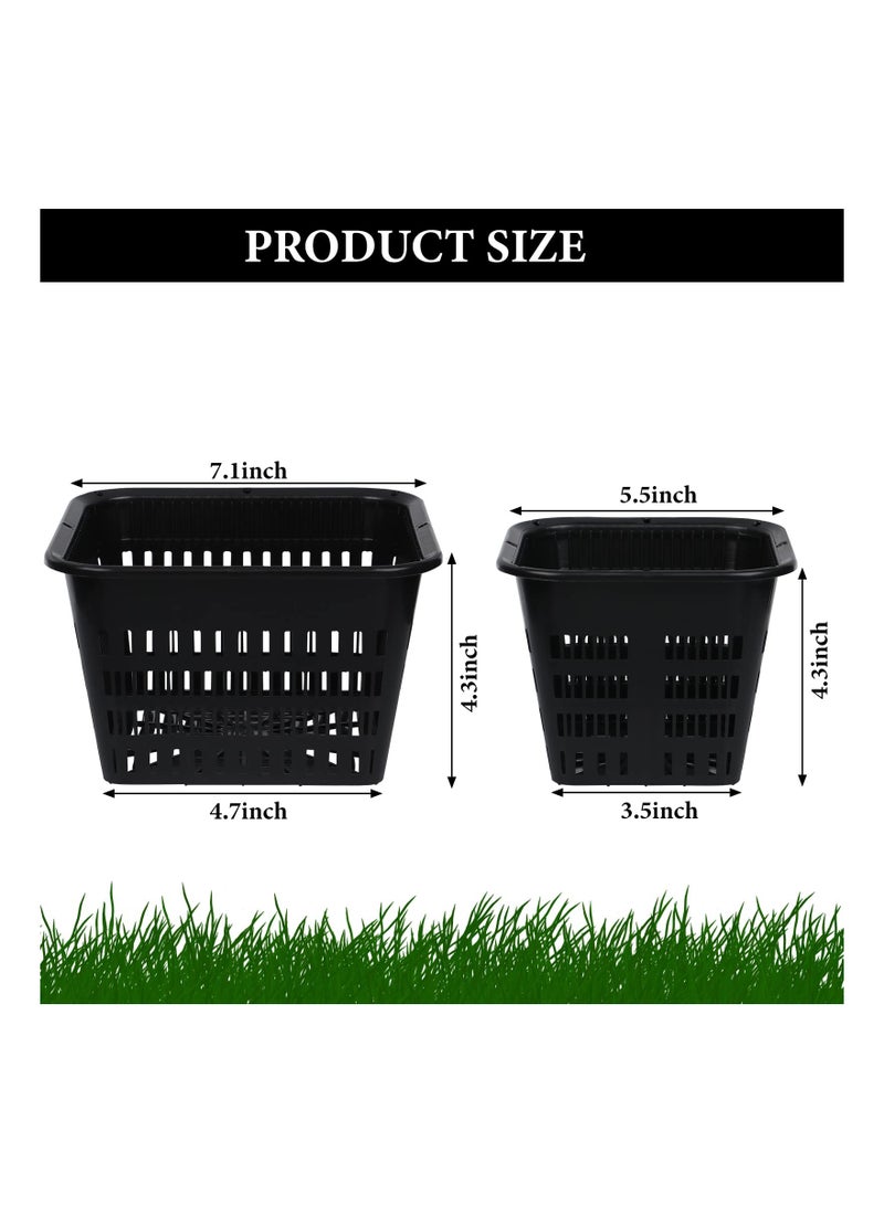 KASTWAVE 12 Pcs Black Orchid Pot Set Orchid Breathable Slotted Plastic Plant Pot with Drainage Hole Air Plant Pot Orchid Flower Pot - Image 3