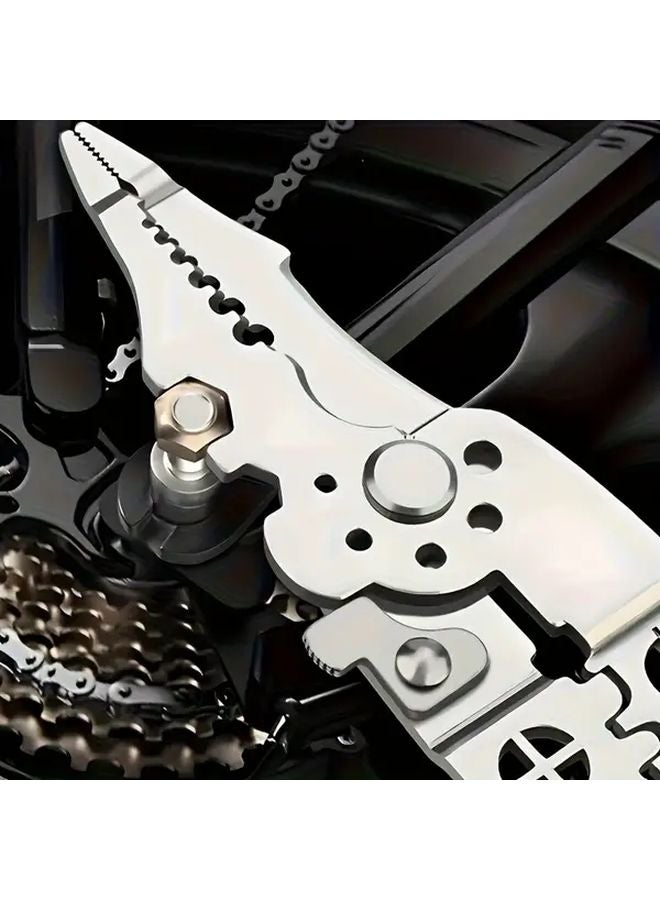 Grey Industrial Stainless Steel Wire Cutter Peeler Clamp Heavy Duty Metal Tool - Image 4