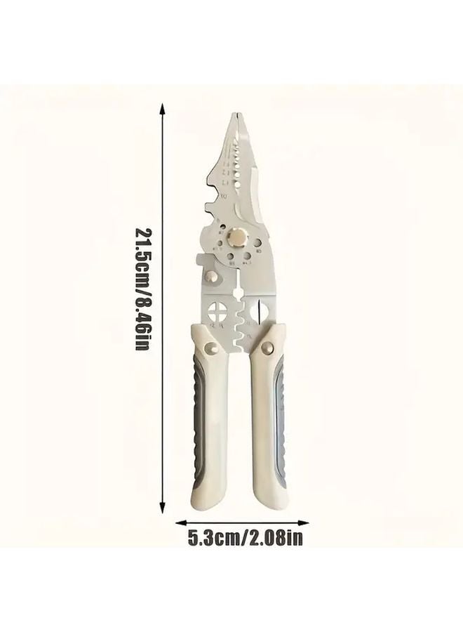 Grey Industrial Stainless Steel Wire Cutter Peeler Clamp Heavy Duty Metal Tool - Image 3
