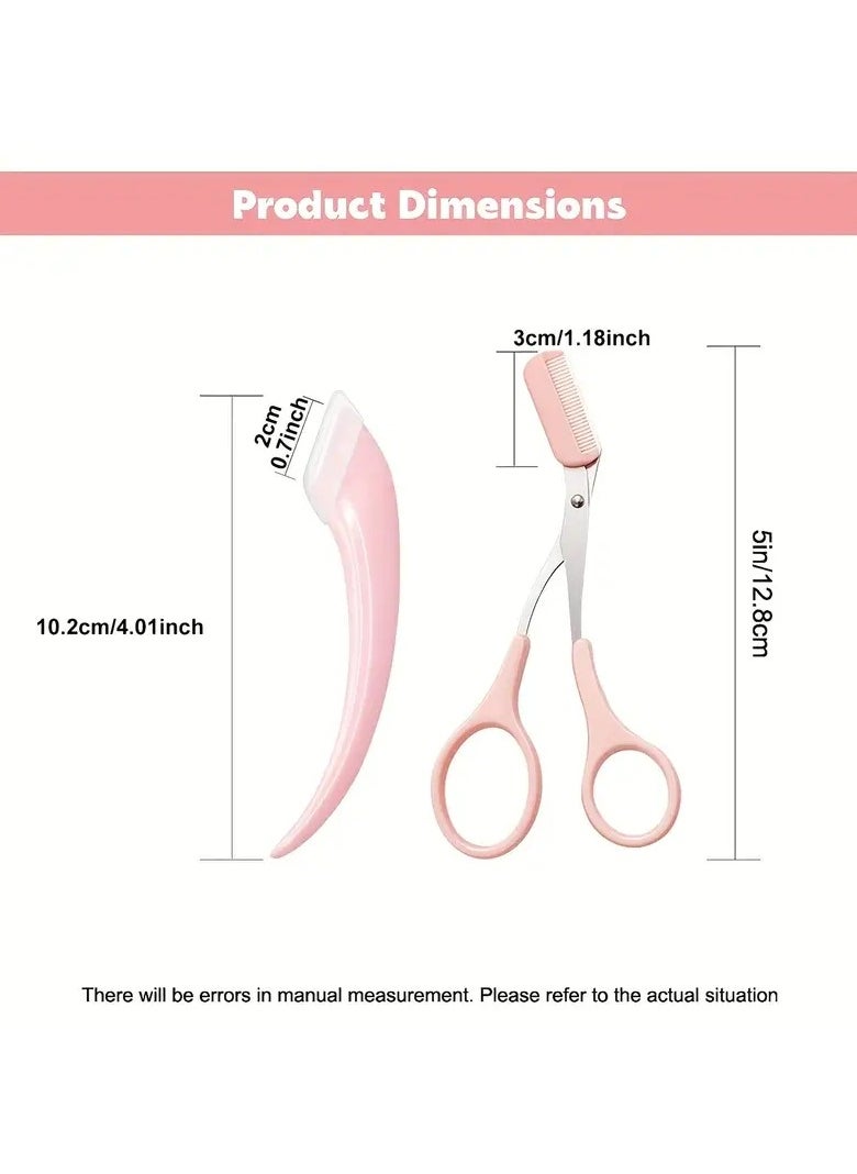 ORiTi 2 pcs Set Eyebrow Trimmer Set Stainless Steel Curved Eyebrow Razor Eyebroe Scissors with Comb Beauty Tool for Beginners Suitable for any Skin Type Hair Removal Accessories for Men and Women  - Image 4