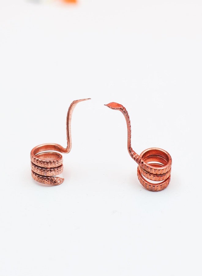 ROLIMOLI Copper Naag Nagin Pair/Tambe ke Naag Nagin for Astrology and Vastu Remedies (Height : 2cm | 2.33gm) Pack of 01 - Image 1