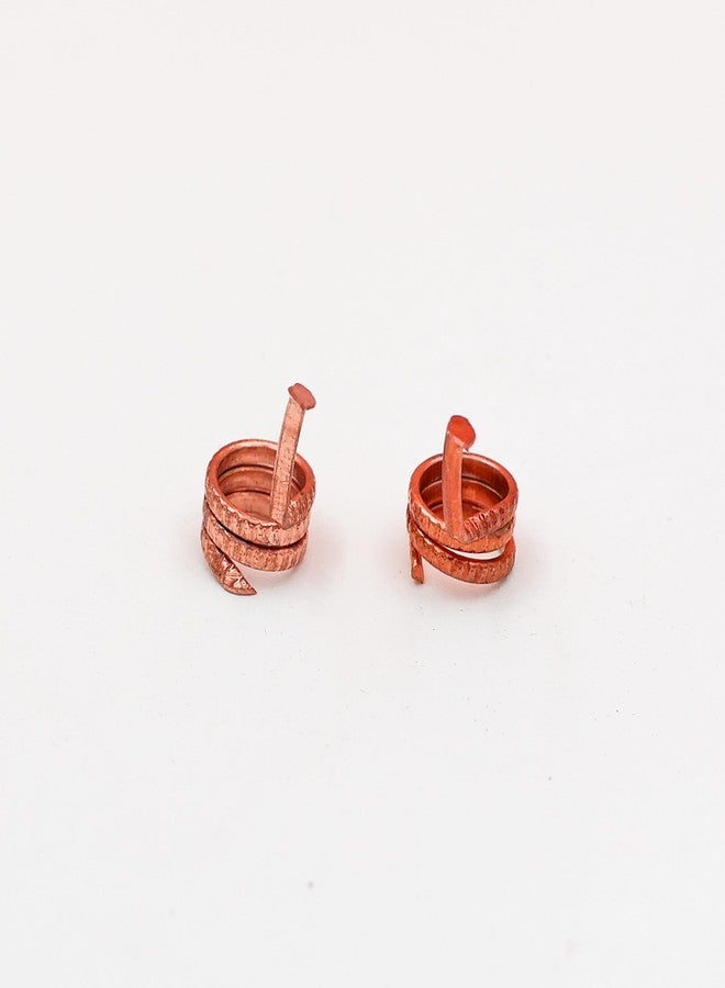 ROLIMOLI Copper Naag Nagin Pair/Tambe ke Naag Nagin for Astrology and Vastu Remedies (Height : 2cm | 2.33gm) Pack of 01 - Image 2