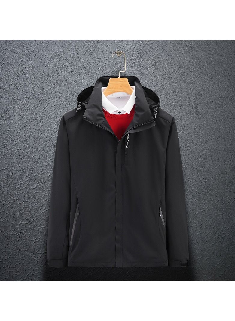 Loquat Thin Single Layer Hooded Windproof And Waterproof Overcoat  - Image 1
