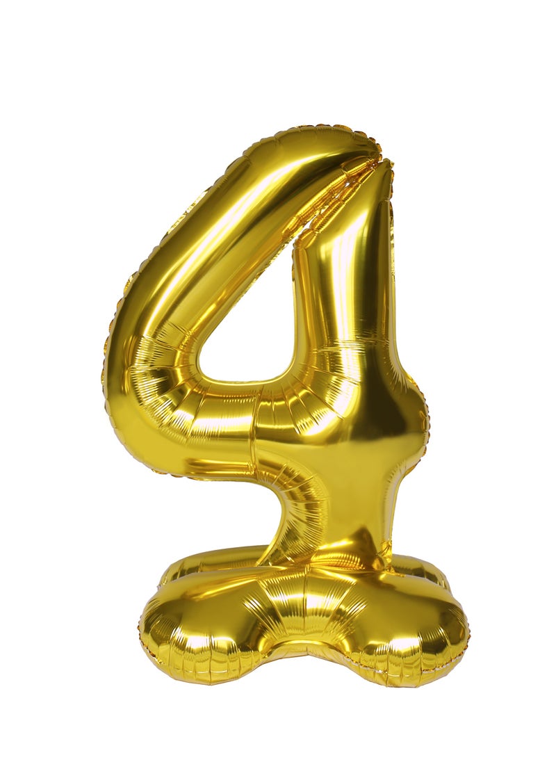 Party Zone Gold Stand Number Balloon 4 40'' 