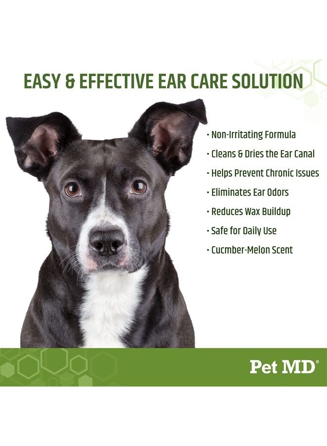 Pet MD مناديل تنظيف آذان الكلاب - منظف أذني للكلاب لوقف حكة الأذن والعدوى مع الألوة والكافور - 100 قطعة - Image 3