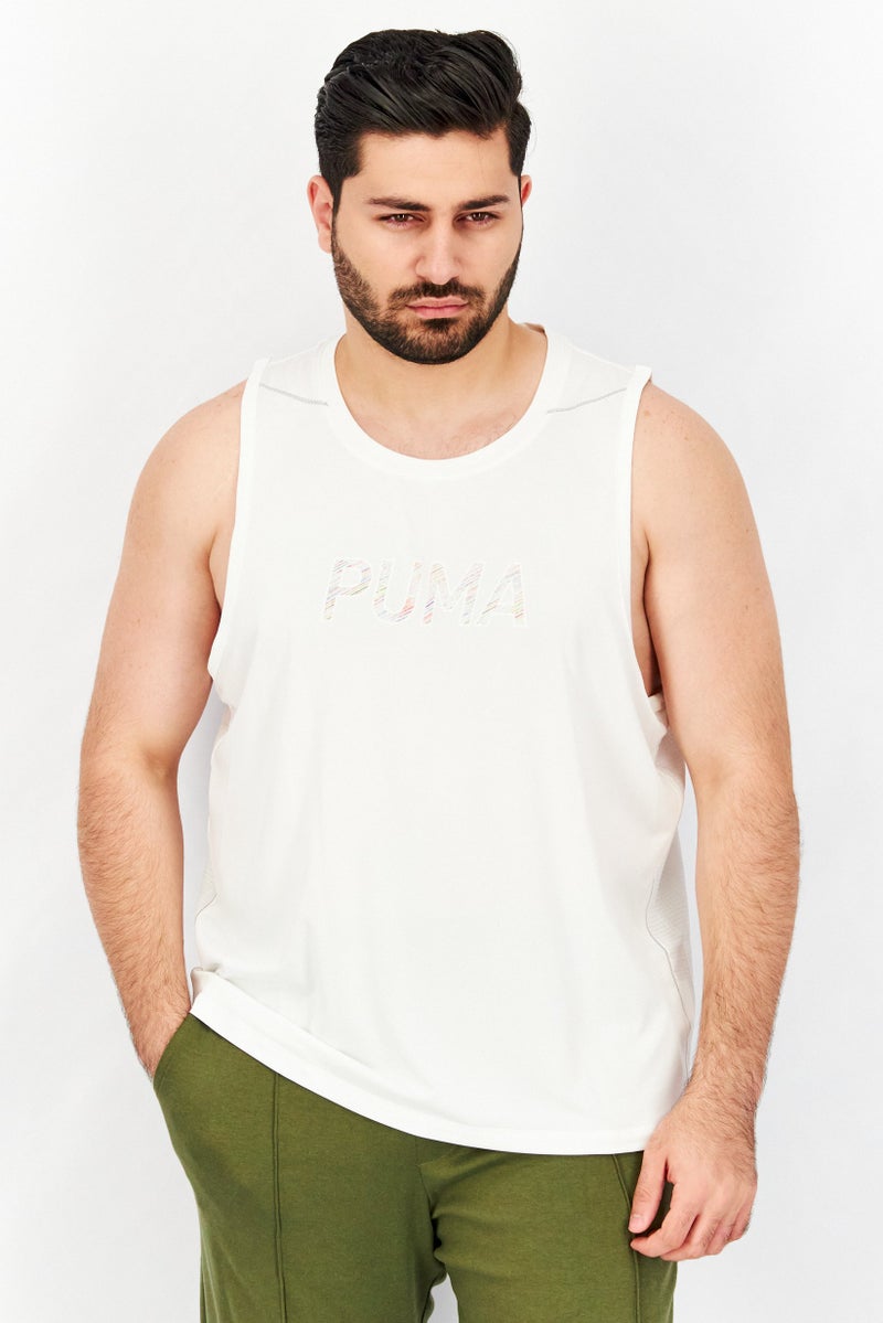 PUMA Men Regular Fit Sleeveless Cool Adapt Singlet, White  - Image 1