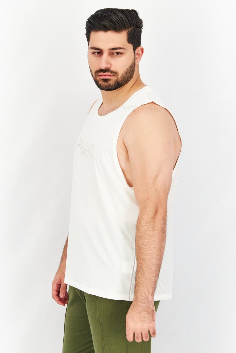 PUMA Men Regular Fit Sleeveless Cool Adapt Singlet, White  - Image 4