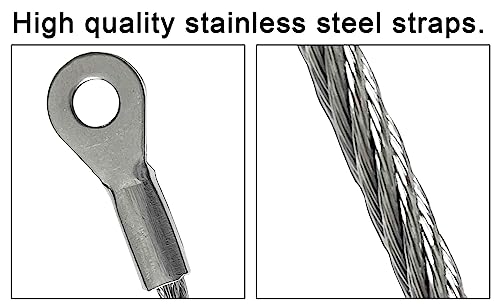 Omypuehen 14 inches Stainless Steel Furniture Straps for Baby Proofing, No-Drill Furniture Anchors Earthquake Straps, Prevent Falling and Anti Tip TV Safety Straps, 6 Pcs - Image 3