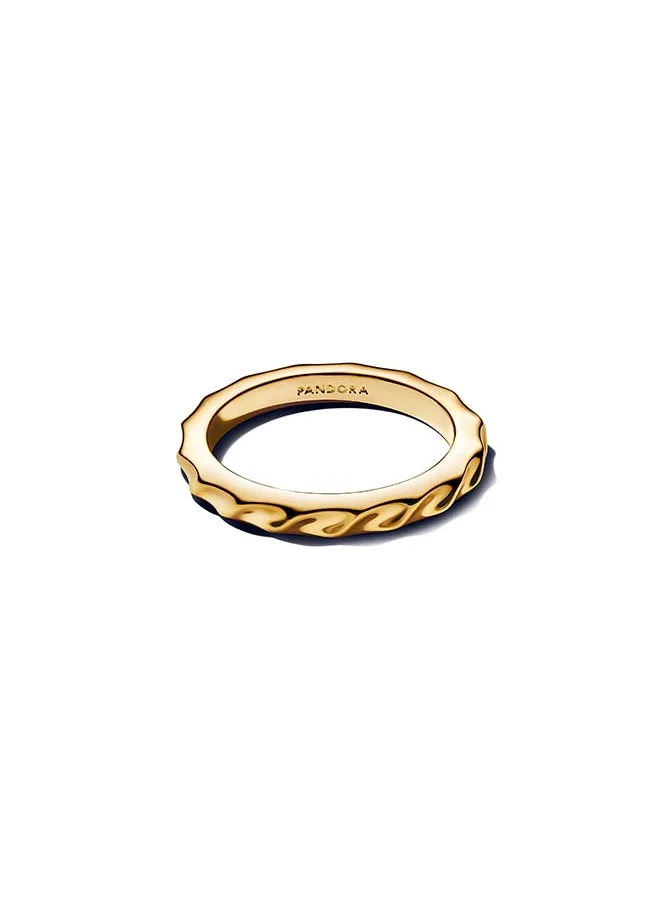 باندورا Rippled Band Ring