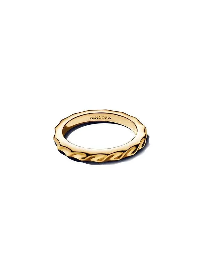 باندورا Rippled Band Ring