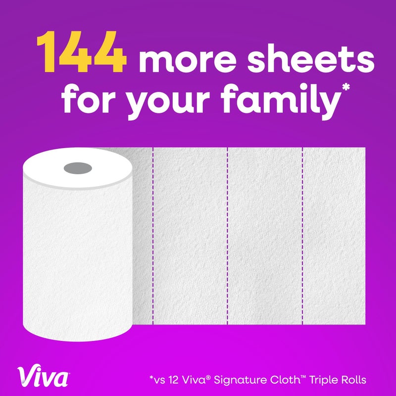 Viva Signature Cloth Paper Towels, Task Size, 12 Family Triple Rolls, 141 Sheets per Roll (Packaging May Vary) - Image 5