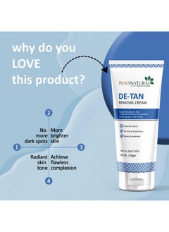 7 Days De Tan Removal Cream De Tan Pack With Kojic & Clove Oil Dermatologically Tested 100G  - Image 3