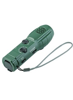 Generic Flashlight Multi-function Radio SOS Alarm Sound Mobile Phone Emergency Charging Rescue-Product Specifications:Green  - Image 1