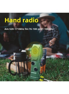 Generic Flashlight Multi-function Radio SOS Alarm Sound Mobile Phone Emergency Charging Rescue-Product Specifications:Green  - Image 5