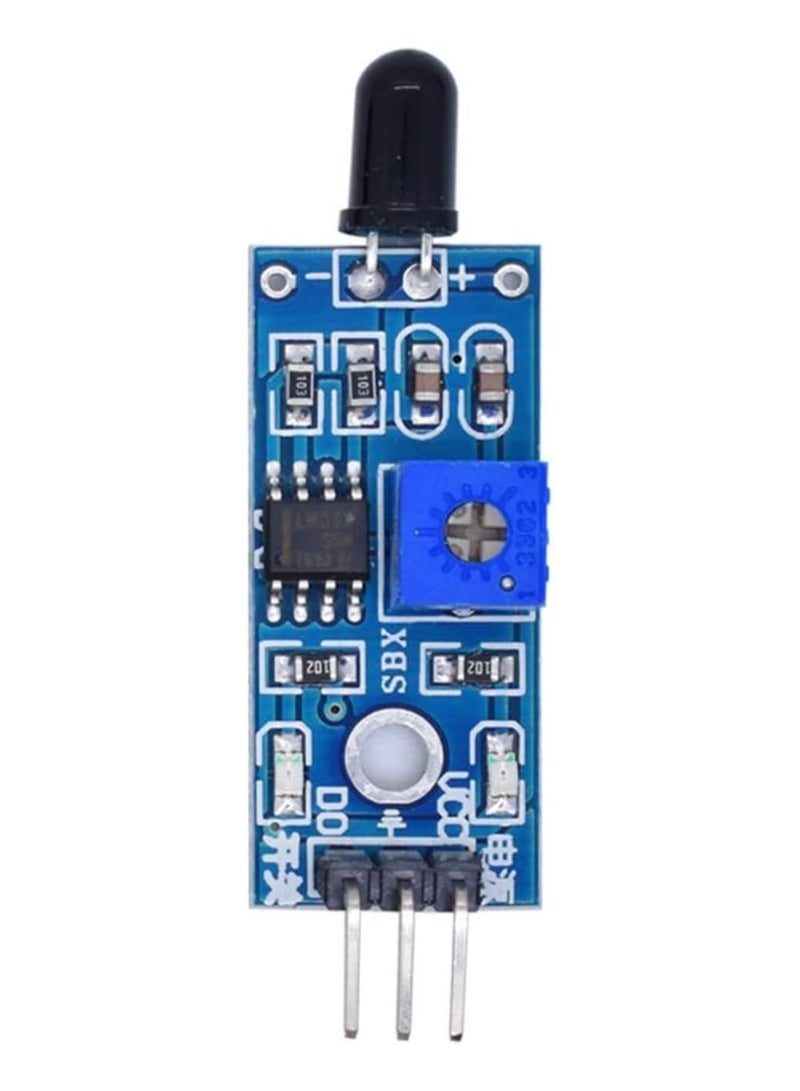 LM393 الأشعة تحت الحمراء وحدة استشعار كشف اللهب كاشف الحريق وحدة الاستقبال بالأشعة تحت الحمراء متوافقة مع مجموعة Arduino DIY (3-PIN)