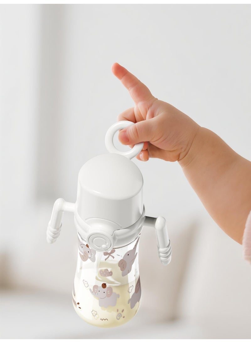 youkebei Baby Sippy Cup with Handles and Straw, Spill-Proof Elephant Design - Image 1
