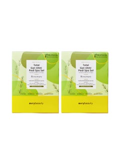 AVRYBEAUTY Total Gel-Ohh Pedicure Spa Set 2 pack, Rosemary Infused, Rosemary Scent, 5-Step Pedicure, Salon Pedicure, Spa, Jelly Pedicure, Salon Services, Pedi, Pedicure, Calming Spa Treatment