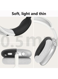 نيبمينينت حافظات سيليكون مناسبة لسماعات أبل AirPods Max 3 في 1، غطاء أذن مقاوم للخدوش، غطاء رأس وواقي وسادة الأذن، ملحقات جلدcase (أسود)  - Image 5
