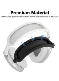 نيبمينينت حافظات سيليكون مناسبة لسماعات أبل AirPods Max 3 في 1، غطاء أذن مقاوم للخدوش، غطاء رأس وواقي وسادة الأذن، ملحقات جلدcase (أسود)  - Image 3