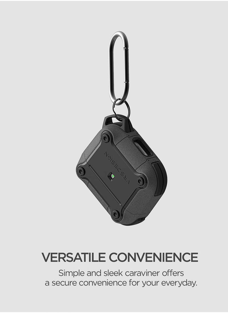 VRS Design - Active for Airpods 3 Case Cover (2021) with Carabiner - Sandstone black - Image 1