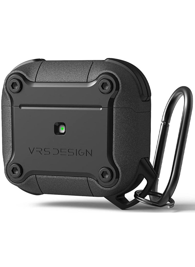 VRS Design - Active for Airpods 3 Case Cover (2021) with Carabiner - Sandstone black - Image 1