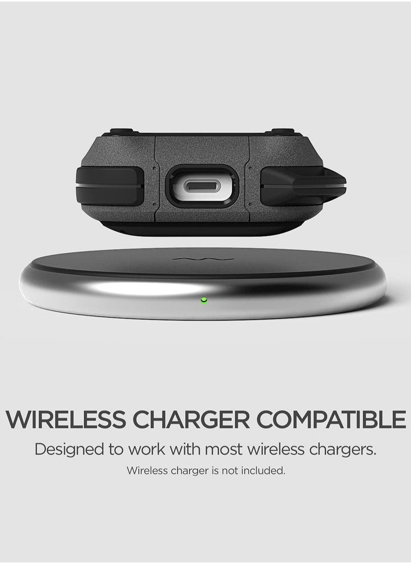 VRS Design - Active for Airpods 3 Case Cover (2021) with Carabiner - Sandstone black - Image 1