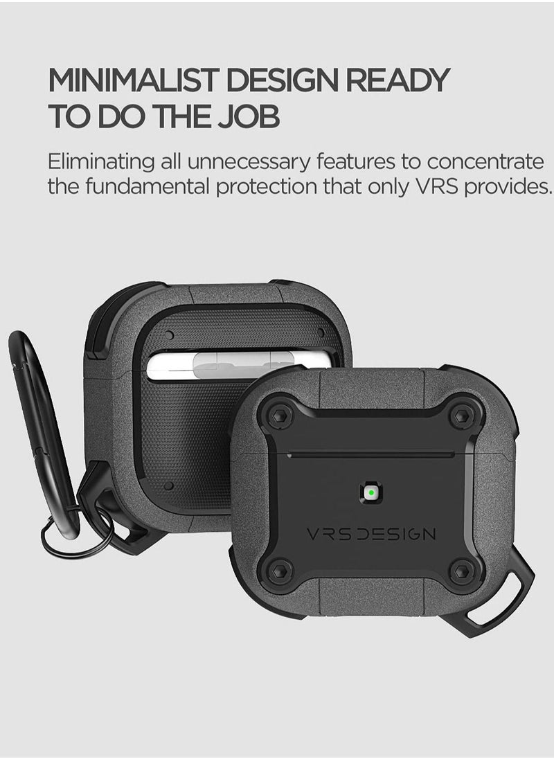 VRS Design - Active for Airpods 3 Case Cover (2021) with Carabiner - Sandstone black - Image 1