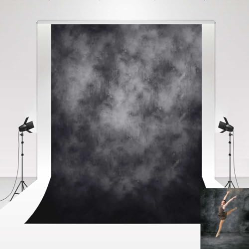 Kate 5x7ft/1.5x2.2m Medium Grey Portrait Backdrop Headshot Background Gray Texture Fabric Photography Studio Props - Image 1