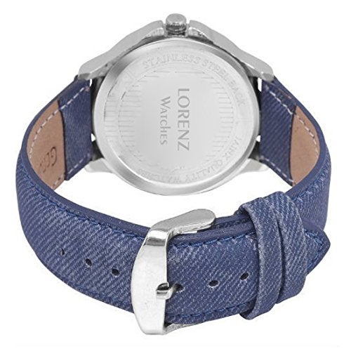 LORENZ Luxury Analog Men's Watch (Blue Dial Blue Colored Strap) - Image 4