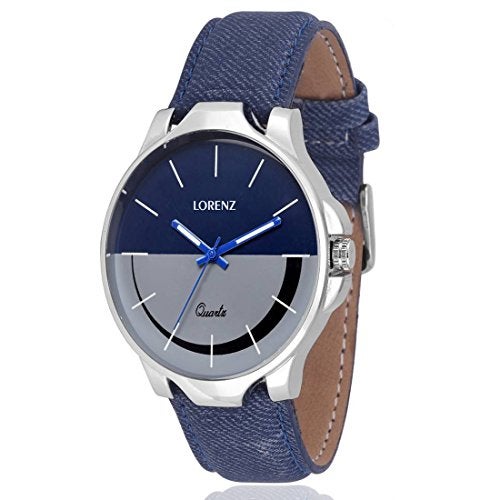 LORENZ Luxury Analog Men's Watch (Blue Dial Blue Colored Strap) - Image 3