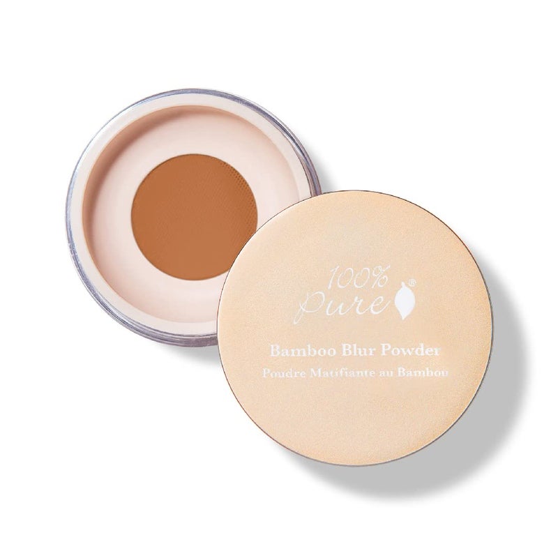 100 % Pure 100% PURE Bamboo Blur Powder Tinted Setting Mattifying Face Makeup, Oil Absorbing Pore Minimizing Light Finish - Long Lasting, Vegan, Fruit Pigmented Tan Color (Tan Shade w/Warm Undertones) - 0.2 Oz - Image 1