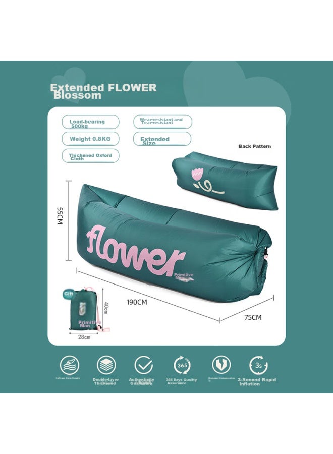 Primitive Man Yuanren Inflatable Sofa, Outdoor Camping, Lazy Air Single, Portable Camping, Music Festival Air Mattress, Sit And Lie, Green - Image 1