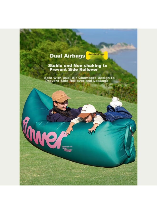 Primitive Man Yuanren Inflatable Sofa, Outdoor Camping, Lazy Air Single, Portable Camping, Music Festival Air Mattress, Sit And Lie, Green - Image 5