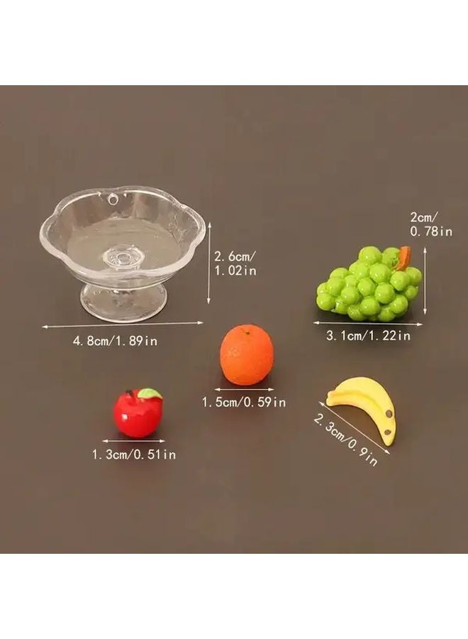 5pcs Miniature 3D Fruit Plates Type C Dollhouse Decoration Miniature Food Toy - Image 4