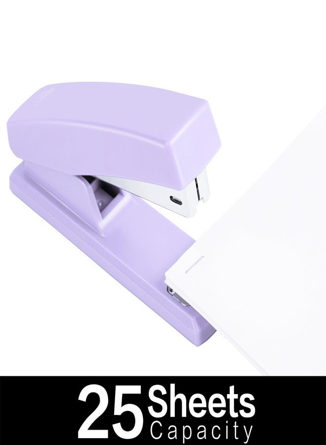 deli Stapler, Desktop Staplers with 640 Staples, Office Stapler, 25 Sheet Capacity, Purple - Image 3