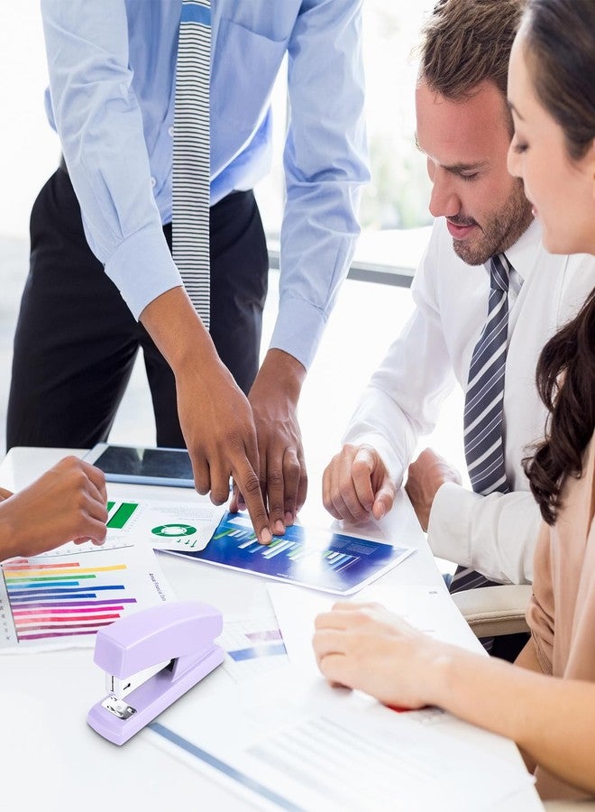 deli Stapler, Desktop Staplers with 640 Staples, Office Stapler, 25 Sheet Capacity, Purple - Image 2