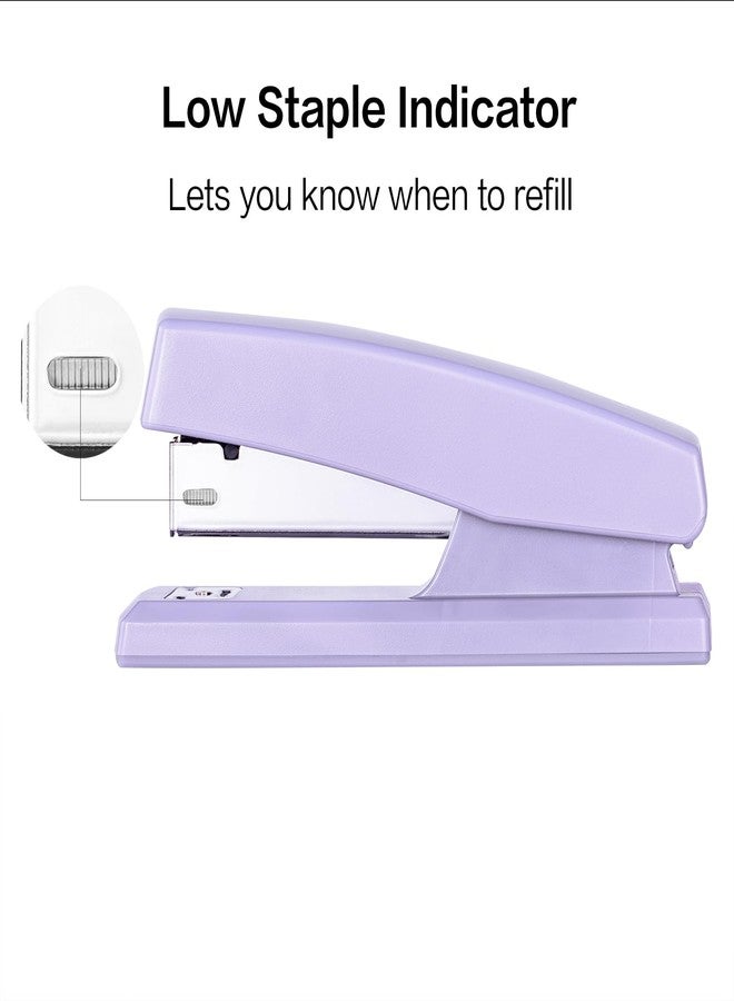 deli Stapler, Desktop Staplers with 640 Staples, Office Stapler, 25 Sheet Capacity, Purple - Image 4