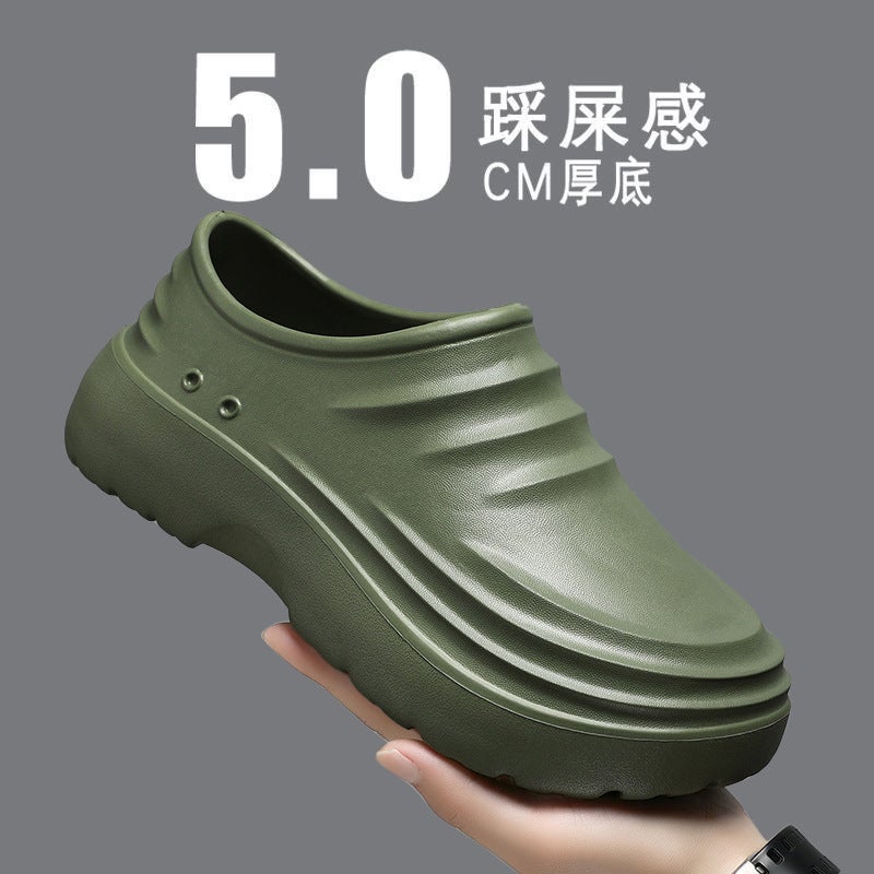 Chef Shoes Men'S Four Seasons Waterproof Non-Slip Kitchen Shoes Slip-On Black Labor Protection Men'S Shoes For Work 2024 - Image 5