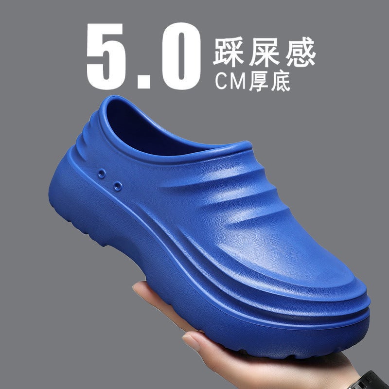 Chef Shoes Men'S Four Seasons Waterproof Non-Slip Kitchen Shoes Slip-On Black Labor Protection Men'S Shoes For Work 2024 - Image 1