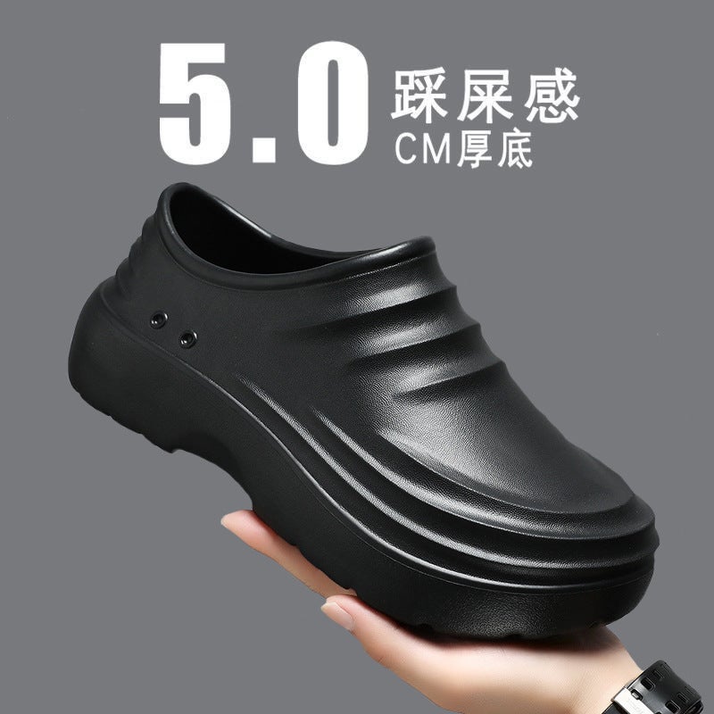 Chef Shoes Men'S Four Seasons Waterproof Non-Slip Kitchen Shoes Slip-On Black Labor Protection Men'S Shoes For Work 2024 - Image 2